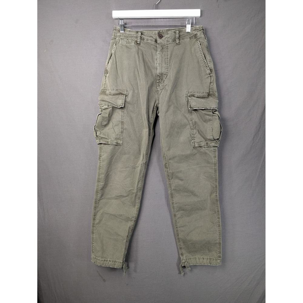 American Eagle Mens Flex Cargo Pants Olive Green 29x32 9747953816